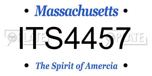 ITS4457 Massachusetts License Plate