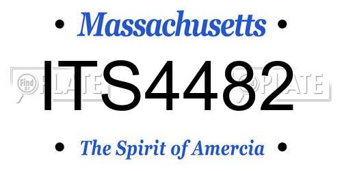 ITS4482 Massachusetts License Plate