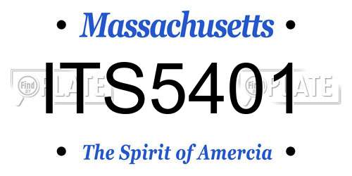 ITS5401 Massachusetts License Plate