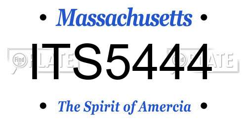 ITS5444 Massachusetts License Plate