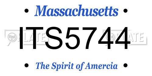 ITS5744 Massachusetts License Plate