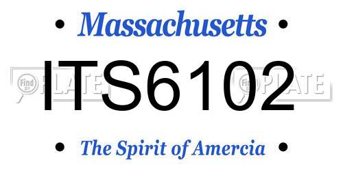 ITS6102 Massachusetts License Plate