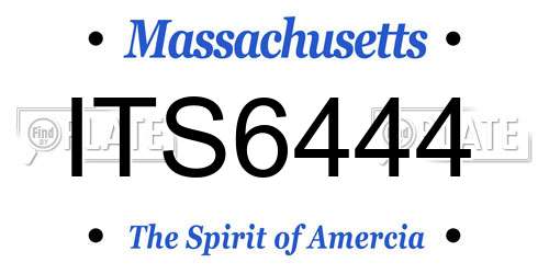 ITS6444 Massachusetts License Plate