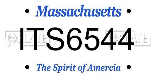 ITS6544 Massachusetts License Plate
