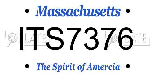 ITS7376 Massachusetts License Plate