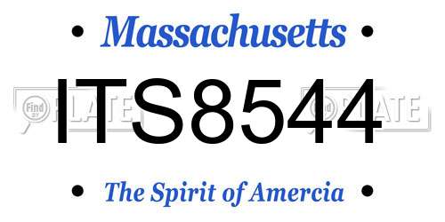 ITS8544 Massachusetts License Plate