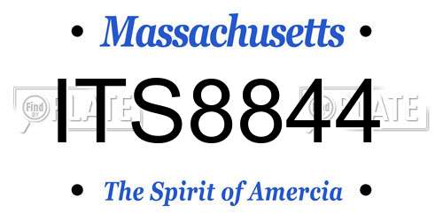 ITS8844 Massachusetts License Plate