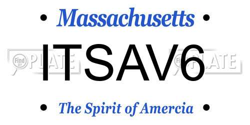 ITSAV6 Massachusetts License Plate