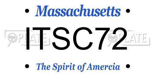 ITSC72 Massachusetts License Plate
