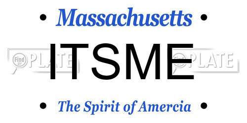 ITSME Massachusetts License Plate