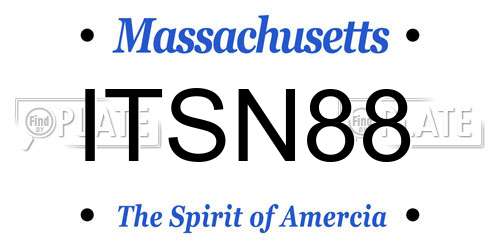 ITSN88 Massachusetts License Plate