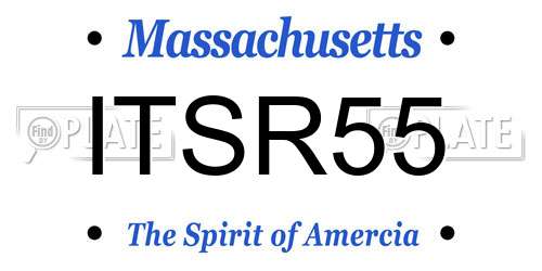 ITSR55 Massachusetts License Plate