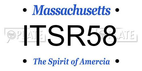 ITSR58 Massachusetts License Plate