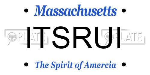 ITSRUI Massachusetts License Plate