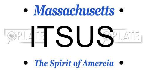 ITSUS Massachusetts License Plate