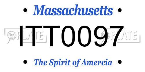 ITT0097 Massachusetts License Plate