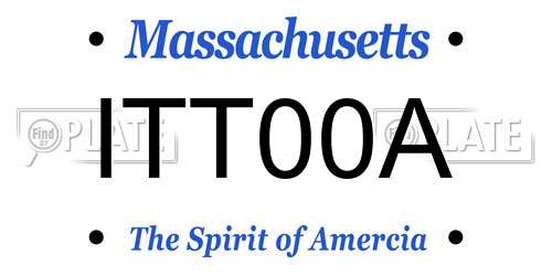 ITT00A Massachusetts License Plate