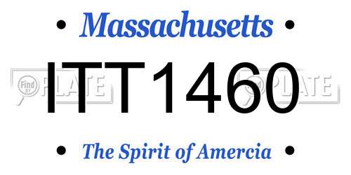 ITT1460 Massachusetts License Plate