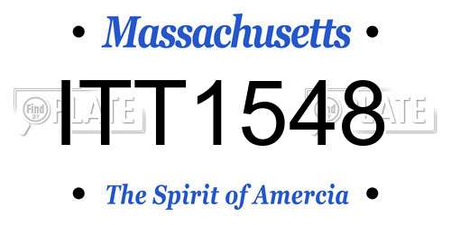 ITT1548 Massachusetts License Plate