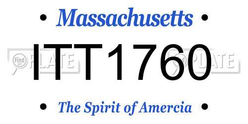 ITT1760 Massachusetts License Plate