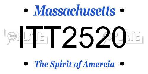 ITT2520 Massachusetts License Plate