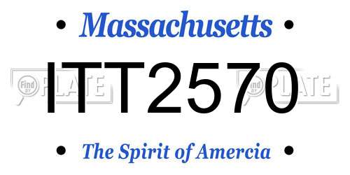 ITT2570 Massachusetts License Plate