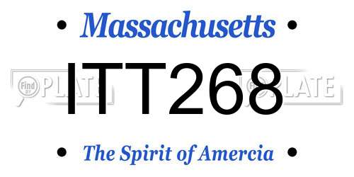 ITT268 Massachusetts License Plate