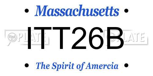 ITT26B Massachusetts License Plate