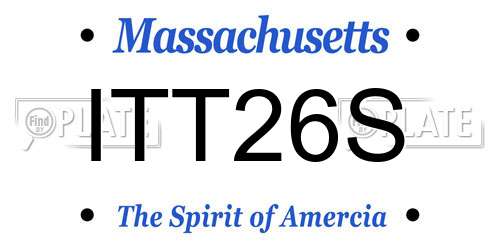 ITT26S Massachusetts License Plate