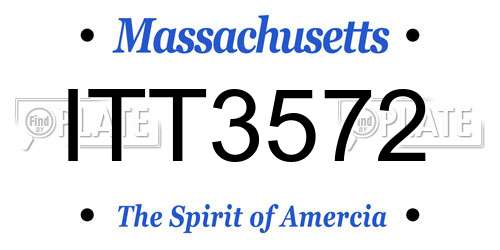 ITT3572 Massachusetts License Plate