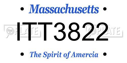 ITT3822 Massachusetts License Plate