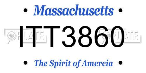 ITT3860 Massachusetts License Plate