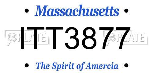 ITT3877 Massachusetts License Plate