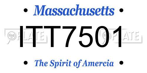 ITT7501 Massachusetts License Plate