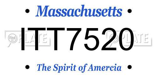 ITT7520 Massachusetts License Plate