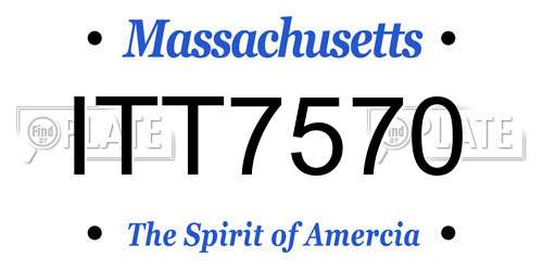 ITT7570 Massachusetts License Plate