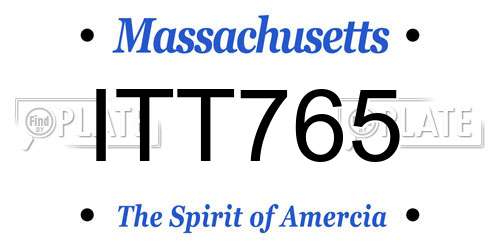 ITT765 Massachusetts License Plate