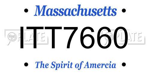 ITT7660 Massachusetts License Plate