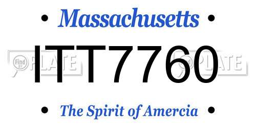 ITT7760 Massachusetts License Plate