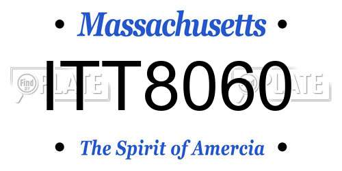 ITT8060 Massachusetts License Plate