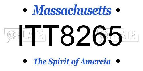 ITT8265 Massachusetts License Plate