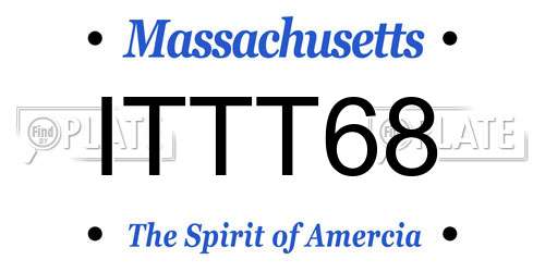 ITTT68 Massachusetts License Plate