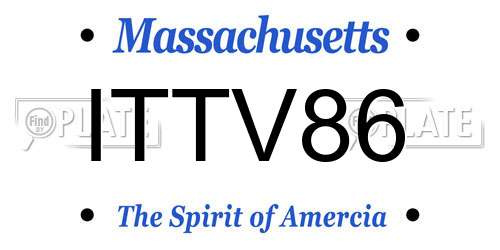 ITTV86 Massachusetts License Plate
