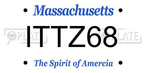ITTZ68 Massachusetts License Plate