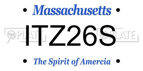ITZ26S Massachusetts License Plate