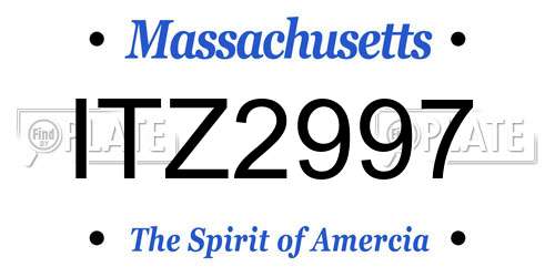 ITZ2997 Massachusetts License Plate