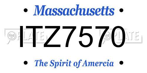 ITZ7570 Massachusetts License Plate