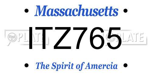 ITZ765 Massachusetts License Plate