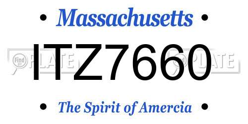 ITZ7660 Massachusetts License Plate
