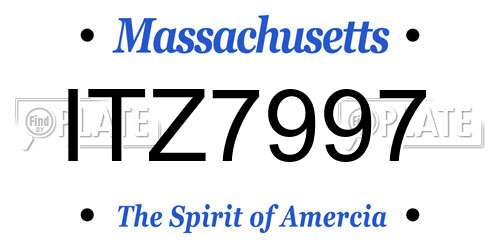 ITZ7997 Massachusetts License Plate